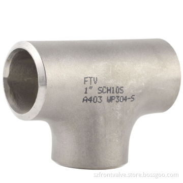 Stainless Steel 304/316 Butt Weld Equal Tee